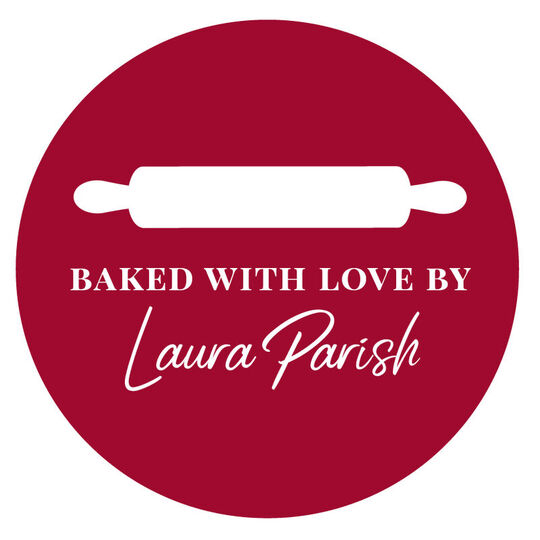 Baked with Love Round Gift Stickers